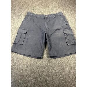 Austin Reed London Cargo Shorts Men 38W Navy Blue Cotton Mid Rise Utility Hiking